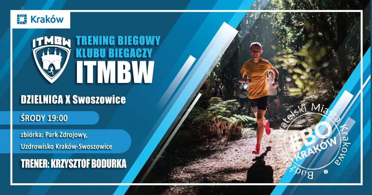 Trening biegowy klubu biegaczy ITMBW w Swoszowicach