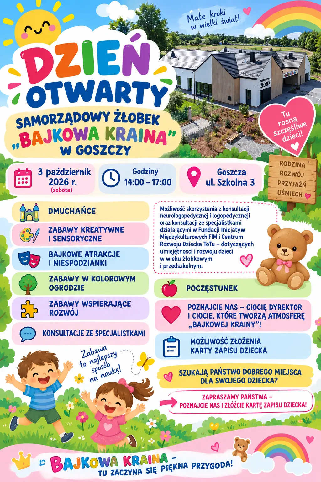Dzień otwarty w żłobku Bajkowa Kraina w Goszczy